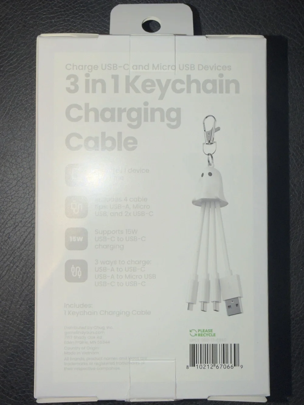 Spooky 3 in 1 Ghost Charging Cable